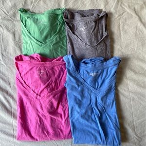 4 pack maternity tee shirts v neck fitted